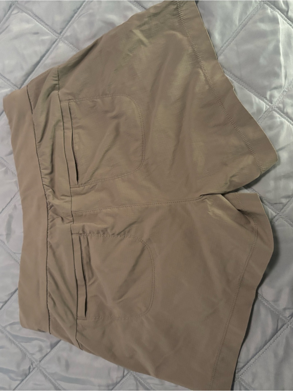 Athleta Women's Khaki Lightweight Active Shorts - Picture 2 of 3